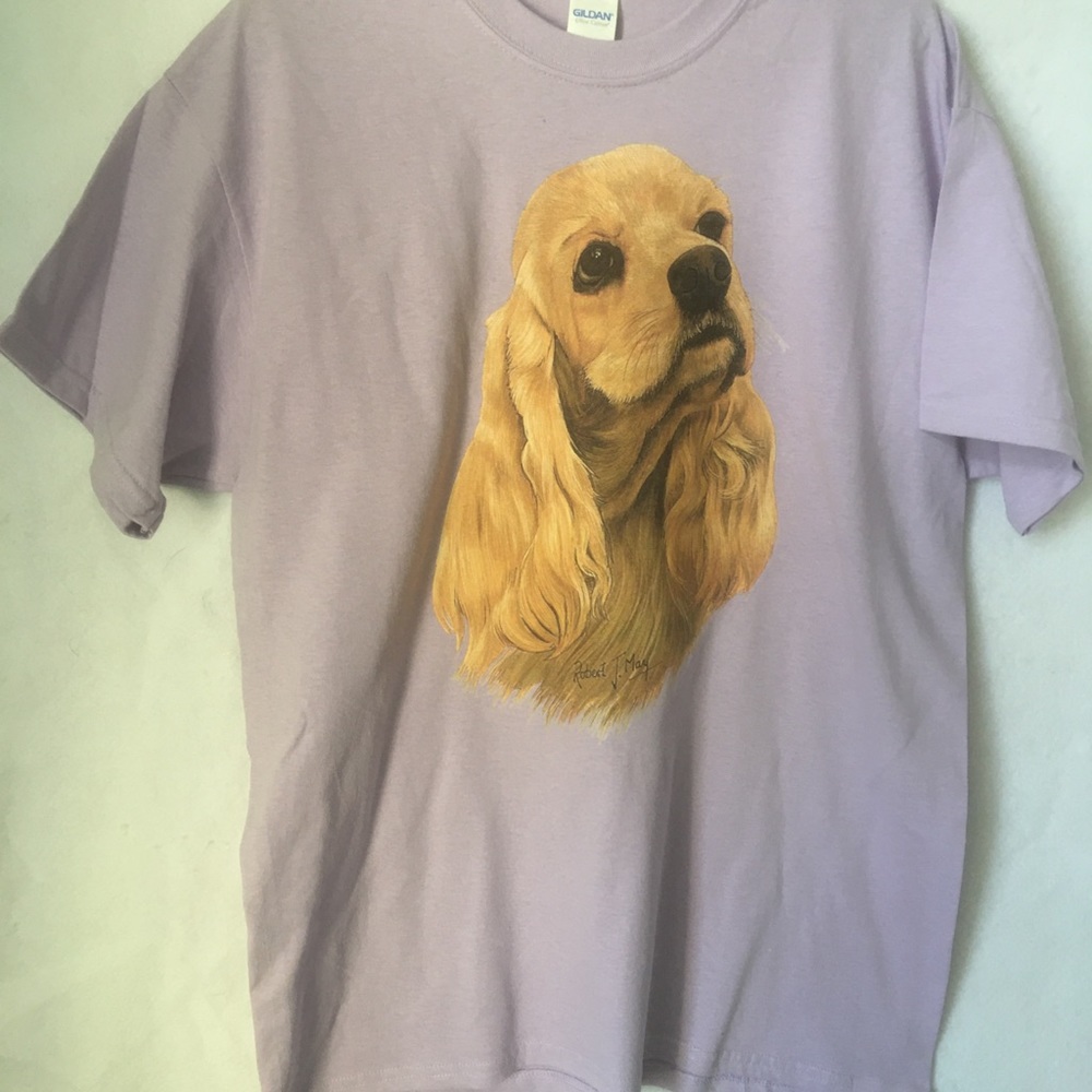 Cocker Spaniel T Shirt Lavender Unisex 2xl NEW